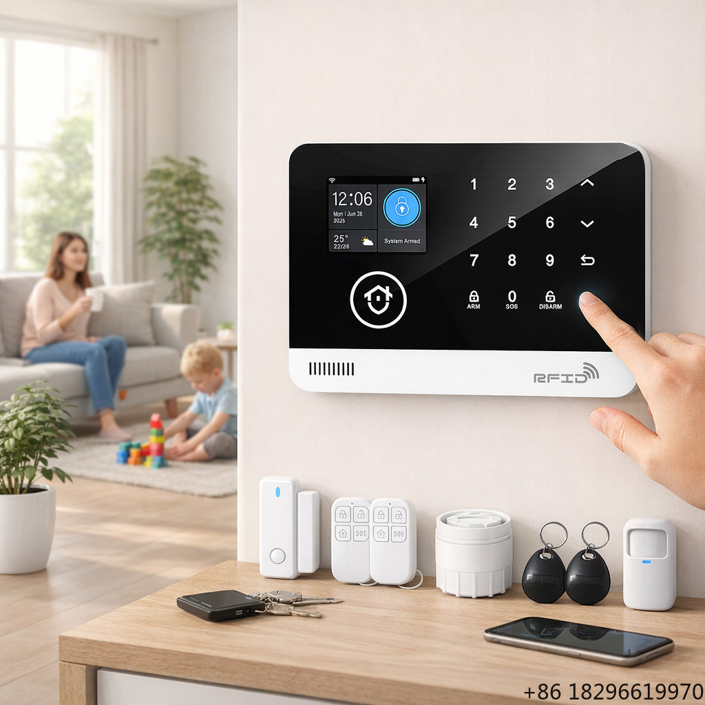 Home Security Battery Replacement - WiFi-GSM-Smart-Home-Alarmsystem GS-G74 mit austauschbarer Batterie, intelligenter