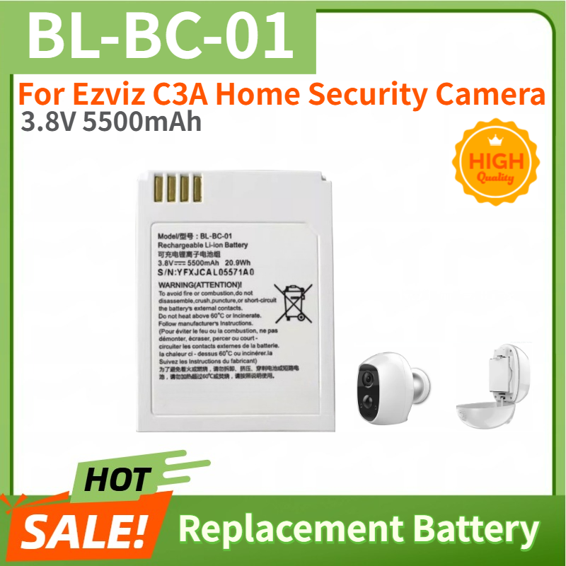 Home Security Battery Replacement - Hochwertiger 3,8V 5500mAh Akku BL-BC-01 für