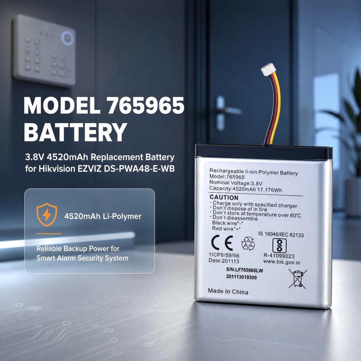 765965 4520mAh Li-Polymer Ersa – Home Security Battery Replacement Bewertung und Preis